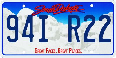 SD license plate 94IR22