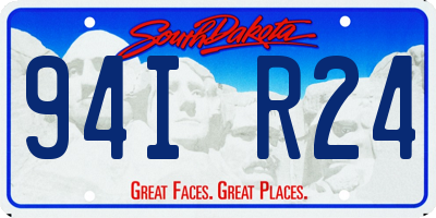SD license plate 94IR24