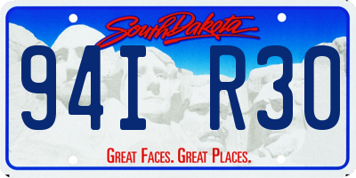 SD license plate 94IR30