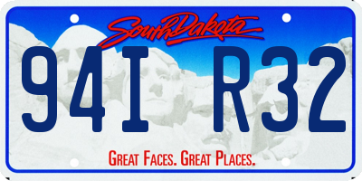 SD license plate 94IR32