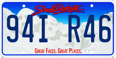 SD license plate 94IR46