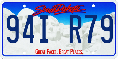 SD license plate 94IR79
