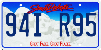 SD license plate 94IR95