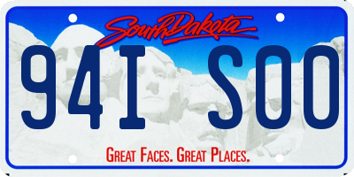 SD license plate 94IS00