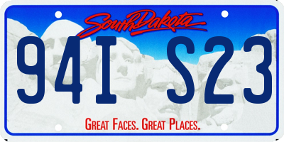 SD license plate 94IS23