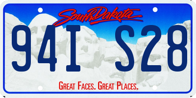 SD license plate 94IS28