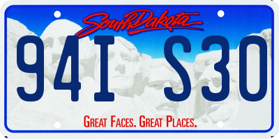 SD license plate 94IS30