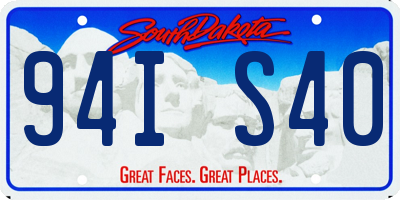 SD license plate 94IS40