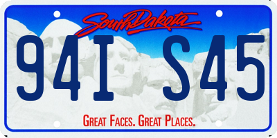 SD license plate 94IS45