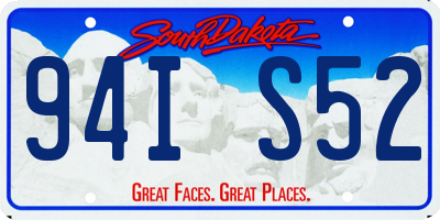 SD license plate 94IS52