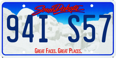 SD license plate 94IS57