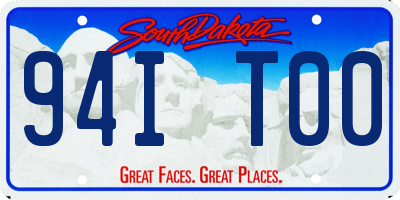 SD license plate 94IT00