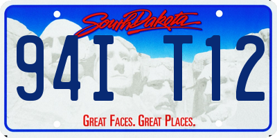 SD license plate 94IT12