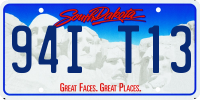 SD license plate 94IT13