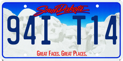 SD license plate 94IT14