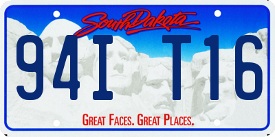 SD license plate 94IT16