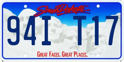 SD license plate 94IT17