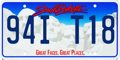 SD license plate 94IT18