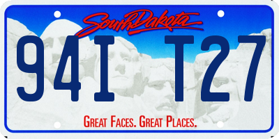 SD license plate 94IT27