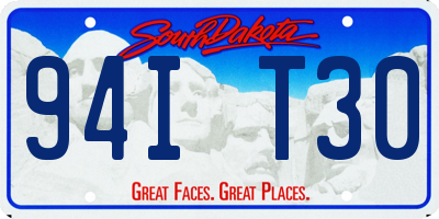 SD license plate 94IT30