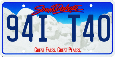 SD license plate 94IT40