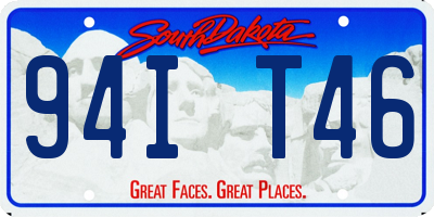 SD license plate 94IT46