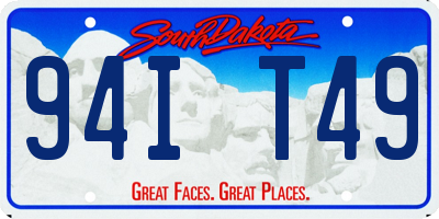 SD license plate 94IT49