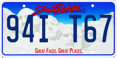 SD license plate 94IT67