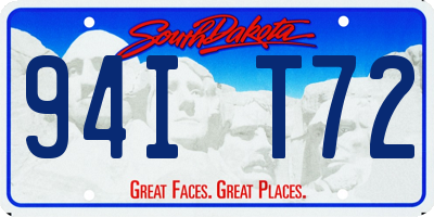 SD license plate 94IT72