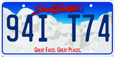 SD license plate 94IT74