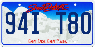 SD license plate 94IT80