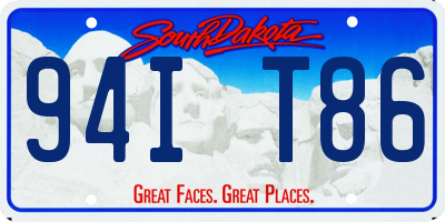 SD license plate 94IT86