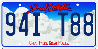 SD license plate 94IT88