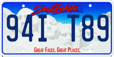 SD license plate 94IT89