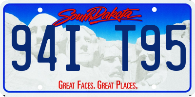 SD license plate 94IT95