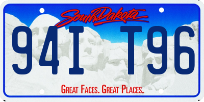 SD license plate 94IT96