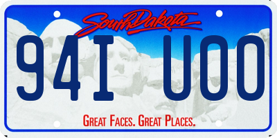 SD license plate 94IU00