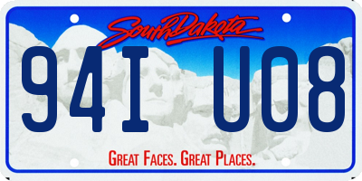 SD license plate 94IU08