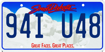 SD license plate 94IU48