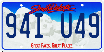 SD license plate 94IU49