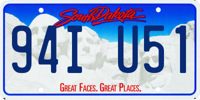 SD license plate 94IU51