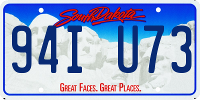 SD license plate 94IU73