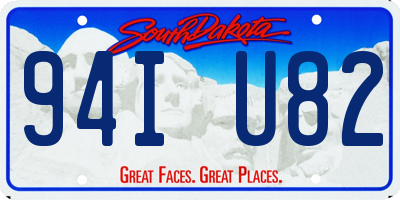 SD license plate 94IU82