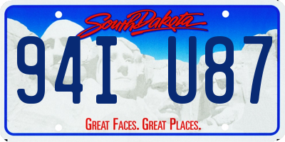 SD license plate 94IU87