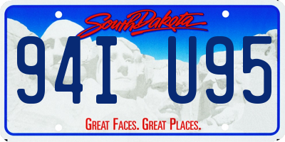 SD license plate 94IU95