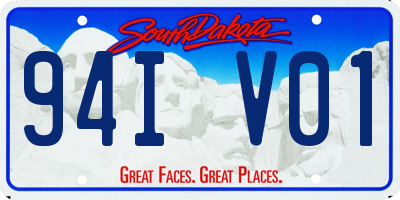 SD license plate 94IV01
