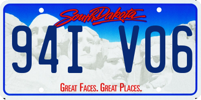 SD license plate 94IV06