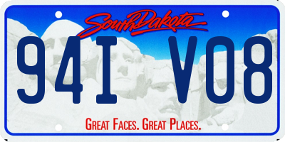 SD license plate 94IV08