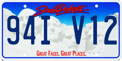 SD license plate 94IV12