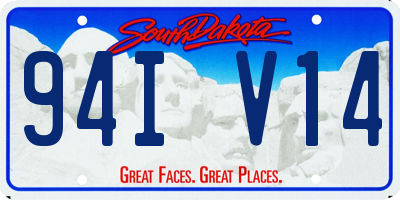 SD license plate 94IV14